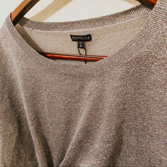 Express Silver Glitter Tee - Picture 2 of 2